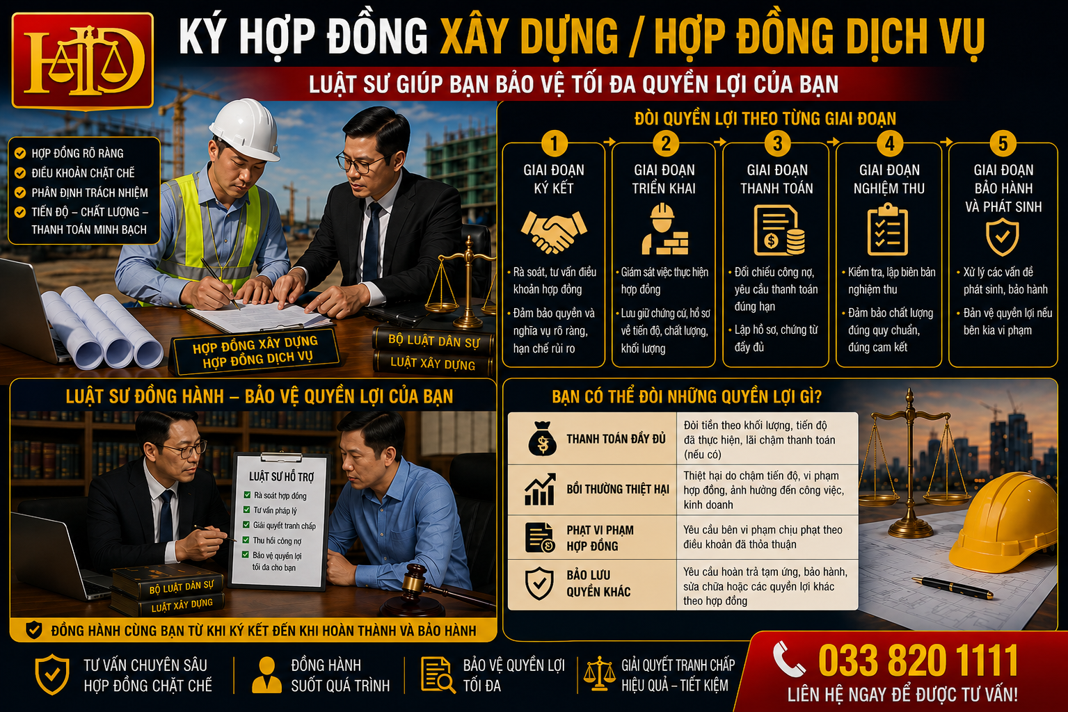 1 Hợp đồng dịch vụ/xây dựng: trách nhiệm theo từng giai đoạn như thế nào?