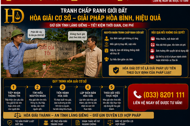 1 khi có tranh chấp ranh giới đất: hoà giải cơ sở có bắt buộc không?